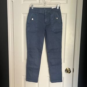 WHBM SZ 2S Blue High-Rise Pret-A-Jet Slim Ankle Pants